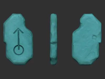 Tibia HMM Rune - CGI or Printable - 06 Variations Free 3D print model