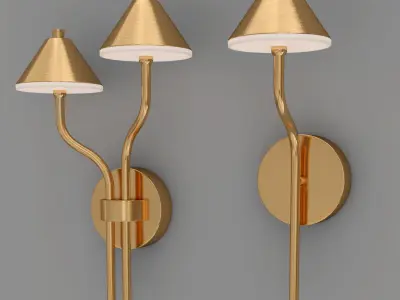 GENRE two sconces in gold 3D model