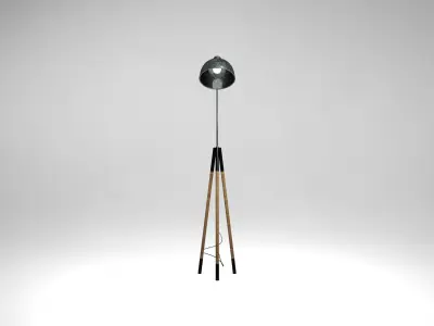 Industrial lamp 3D model 4