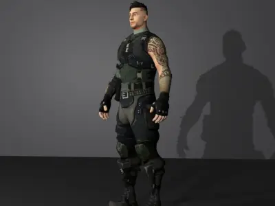 squad leader 3D model