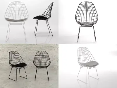 SM05 wire chair 3D model
