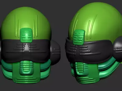 helmet high poly sculpt 3d printable ver 7 3D model 3D model 106
