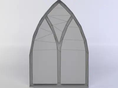 Window gothic - gothic Low-poly 3D model