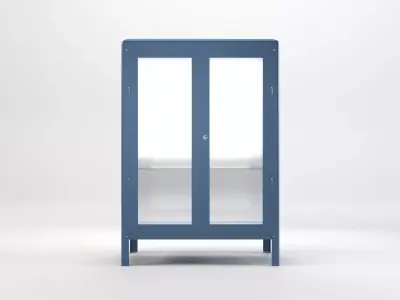 Glass Door Cabinet Low-poly 3D model