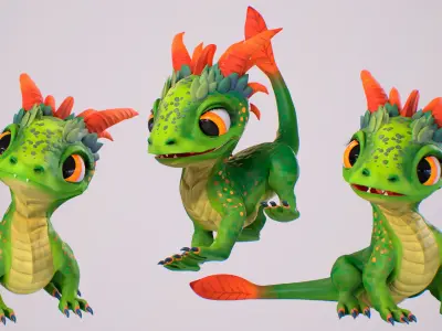  Cartoon Character Juicy Carrot Rigged PBR 