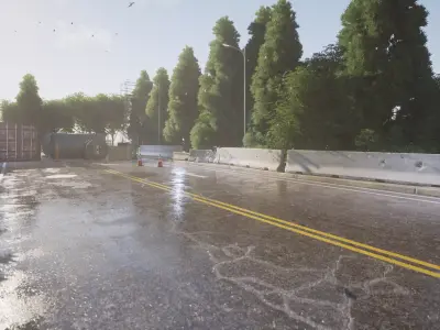 Damaged Asphalt PBR Material Texture