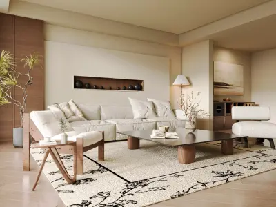 Indoor model of the reception room 3D model