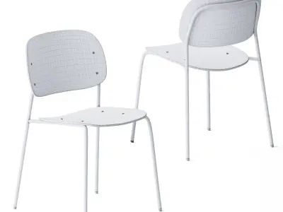 Hale PET Felt Stack Chair by DeVorn 3D model