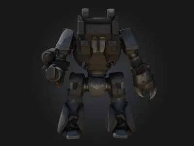 Armored Combat Robot 3D Model 3D model