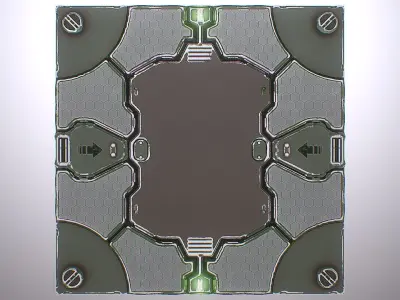 PBR Sci-Fi Spaceship Texture 39 Low-poly 3D model