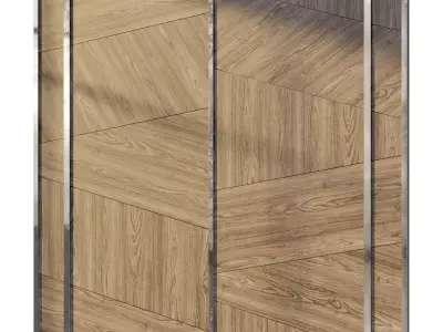 Wall panel 0291-shpon 3D model