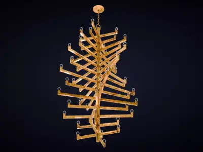 Andre Grande Chandelier Low-poly 3D model