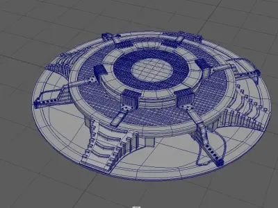 Tony Stark Laboratory Low-poly 3D model