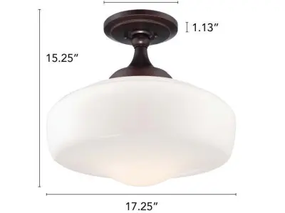 Belby Glass Semi Flush Mount Free 3D model