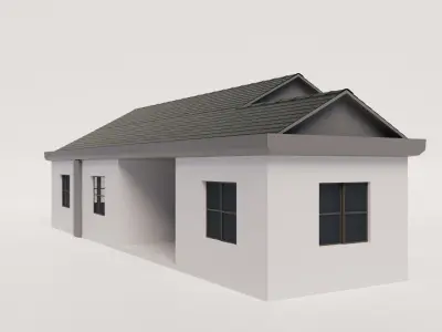 Medium sized house with modern design 3D model
