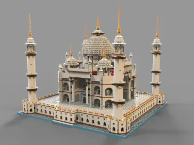 Lego mosque Low-poly 3D model