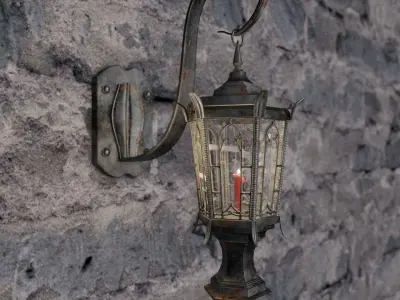 Gothic Lamp 3D model