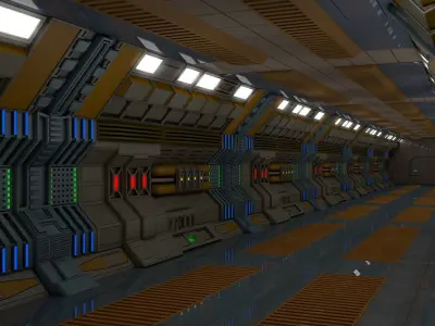 Sci Fi Corridor  3D model 42