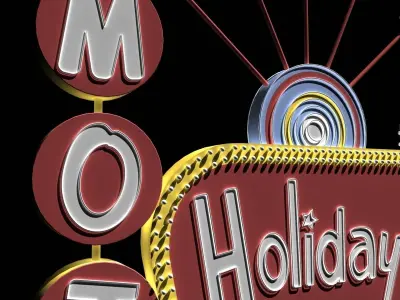 Motel Sign 3D model