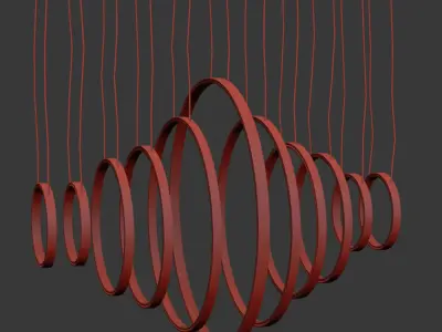 Ring Ceiling Light Collection 3D model