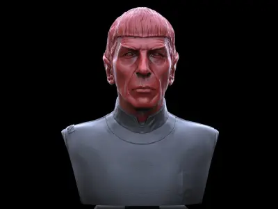 Mr Spock bust Leonard Nimoy 3D print model