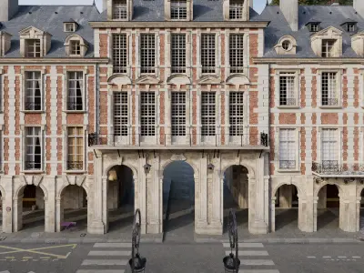 Paris Royal Place des Vosges Non Commercial License 3D model