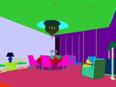 Business Restaurant - Coffee - Banquet  154 3D model