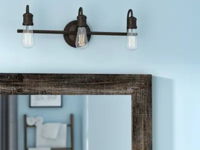 Okehampt Light Bronze Vanity Light 3D model