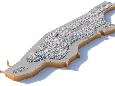 Manhattan in New York USA 3D model