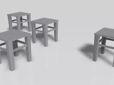 Square Chairs 3D model