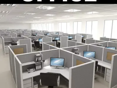 Office Interior Scene 2 3D model