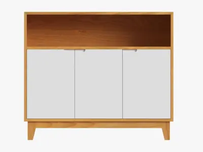 TV stand with drawers 01 3D model