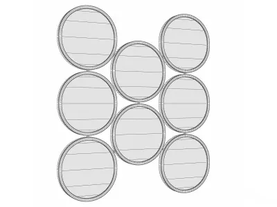 Mirror in a metal frame GZ-M1072 3D model