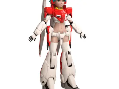 ms girl z plus gundam 3D model