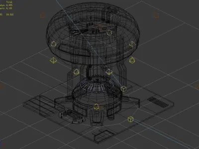 Machinery - Spacecraft - Functional Objects 04 3D model