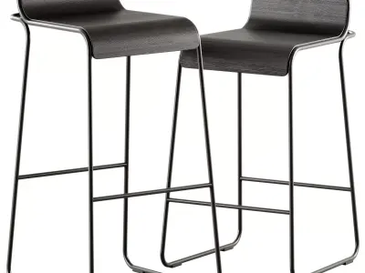 Flow Aluminium Stool by True Design 3D model