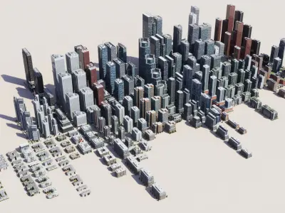  Cityscape Kitbash Collection Vol1 