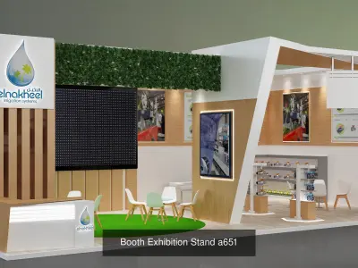 Booth Exhibition Stand G25 3D Model Pack