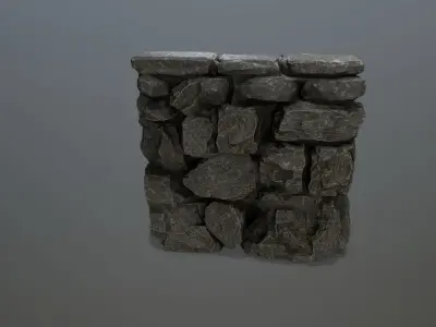 stairs stack of bricks Low-poly 3D model