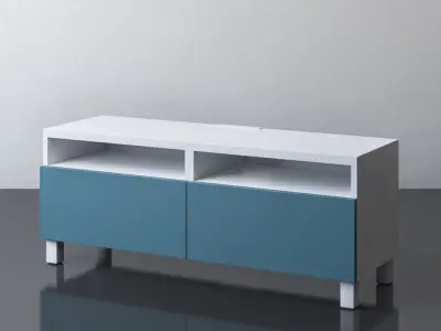 BESTA TV unit with drawers 3D model