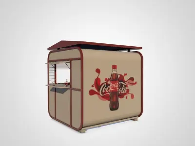 Kiosk coca cola vending machine 3D model