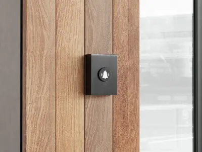 Modern entrance door 02 3D model