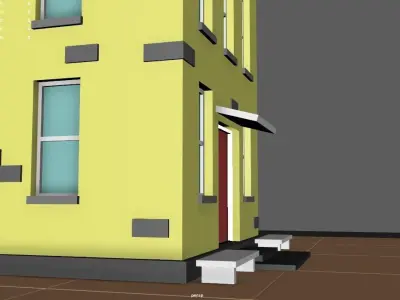 Cartoon house 3D model