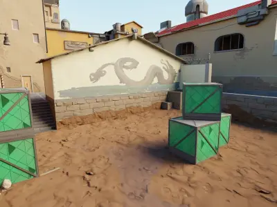 Valorant Ascent B Map Low-poly 3D model