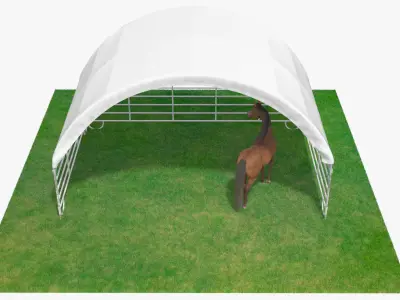  Portable Livestock Shelter with Horse Fur 