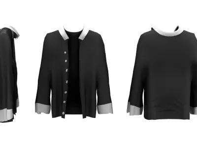 Hanged Cloth Decor Low-poly 3D model