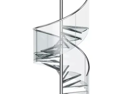 Glass Spiral Stairs 3D model