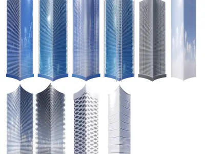 Parametric Building Collection 1C 2Advanced 3D model