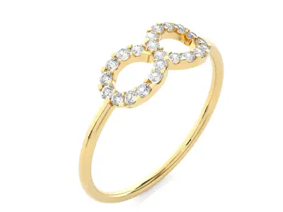 Light Minimalist Diamond Ring 3D print model