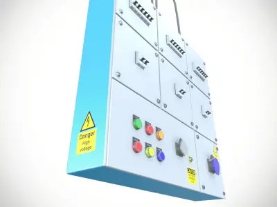 Electrical Circuit Low-poly 3D model